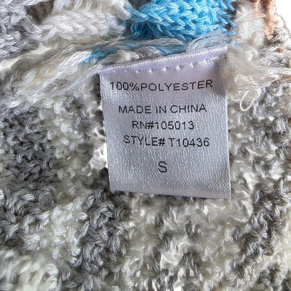 Andree By Unit Color Block Striped Knit Pullover Sweater, Size Small - Picture 9 of 9